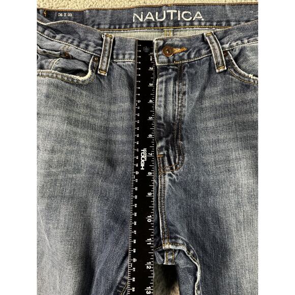 Nautica Jeans Men 36 Straight Fit Blue Denim Pants - Picture 4 of 11